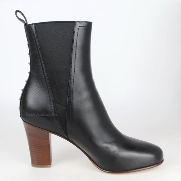 NEW VALENTINO GARAVANI Rockstud Leather Boots - Picture 8 of 16